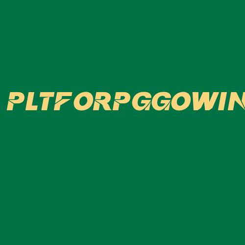 Logo da PLTFORPGGOWIN